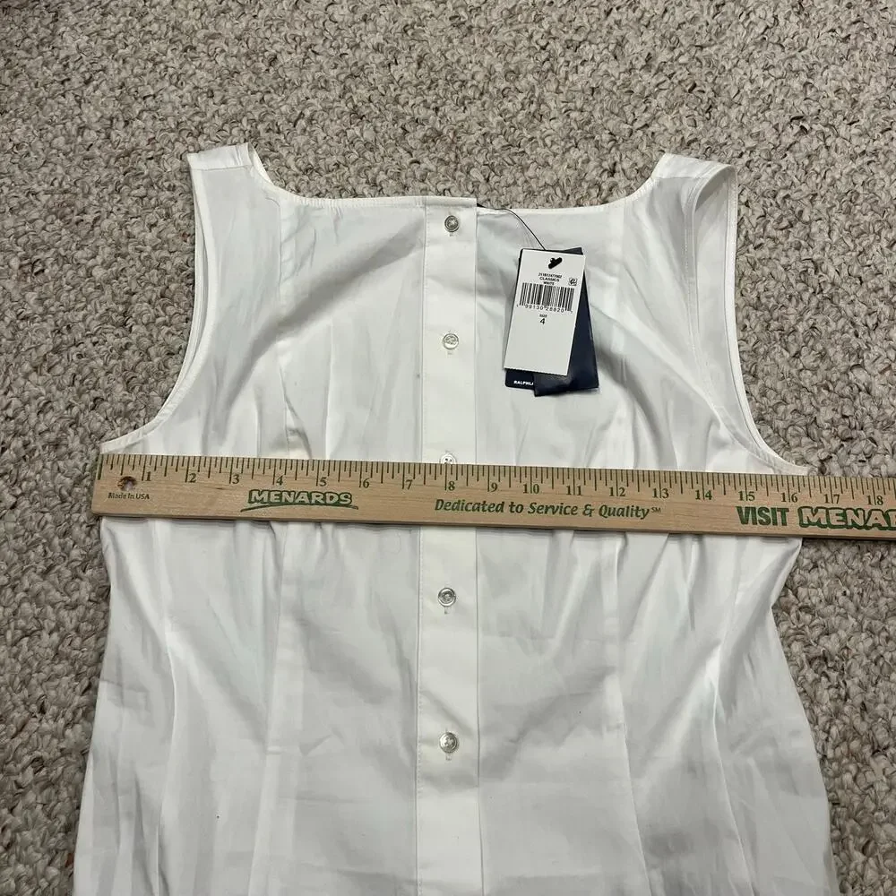 NEW Polo Ralph Lauren Paneled Cotton Midi Dress 4 Elegant Preppy Classic Casual